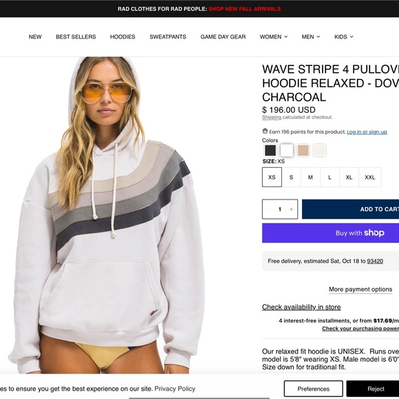 Aviator Nation Gray and White HoodieNew Aviator Nation Unisex very comfy soft - Picture 2 of 4